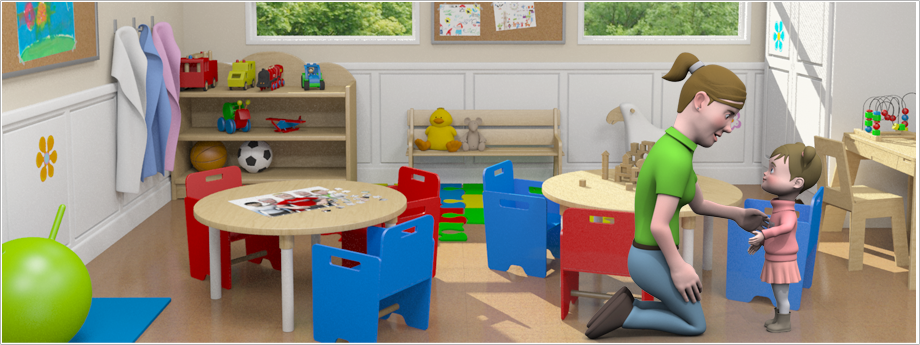 Bannière pour la formation en ligne sur Services d'éducation à la petite enfance - Ergonomie et manutention de charges
