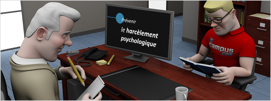 Bannière pour la formation en ligne sur Prévenir le harcèlement psychologique et sexuel